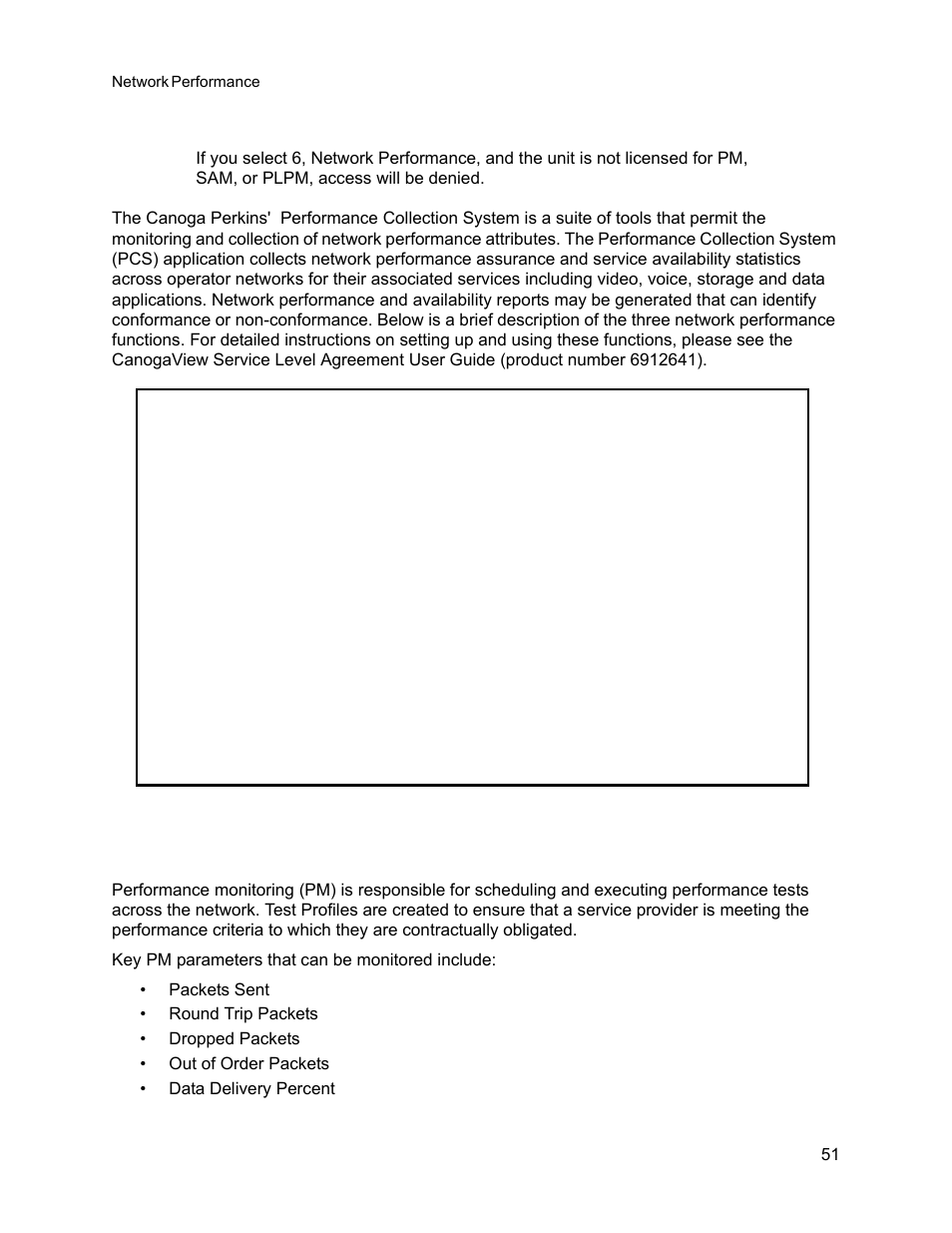 6 network performance, 1 performance monitoring, Network performance | Performance monitoring | CANOGA PERKINS 9145E NID Software Version 3.1 User Manual | Page 66 / 189