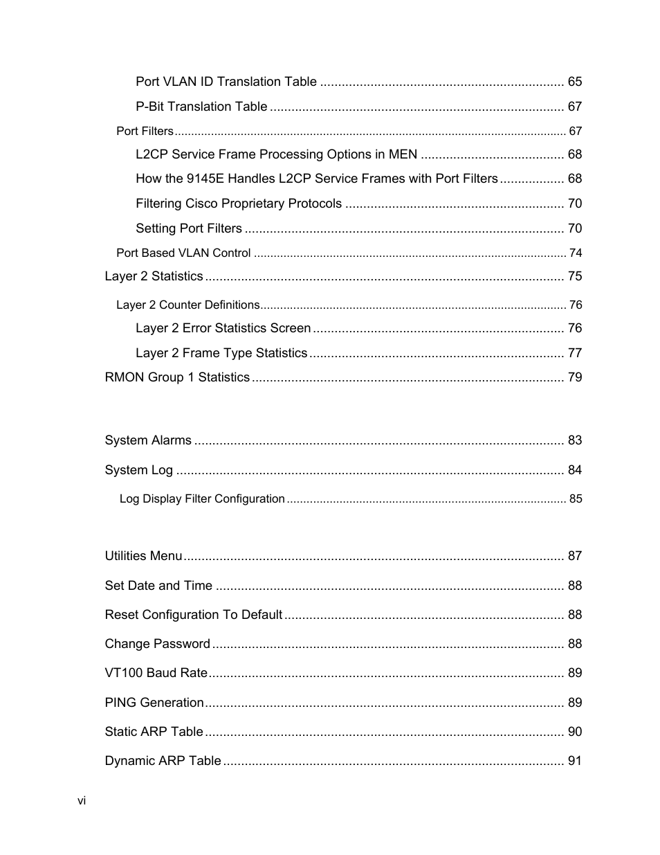 CANOGA PERKINS 9145E NID Software Version 3.1 User Manual | Page 7 / 189