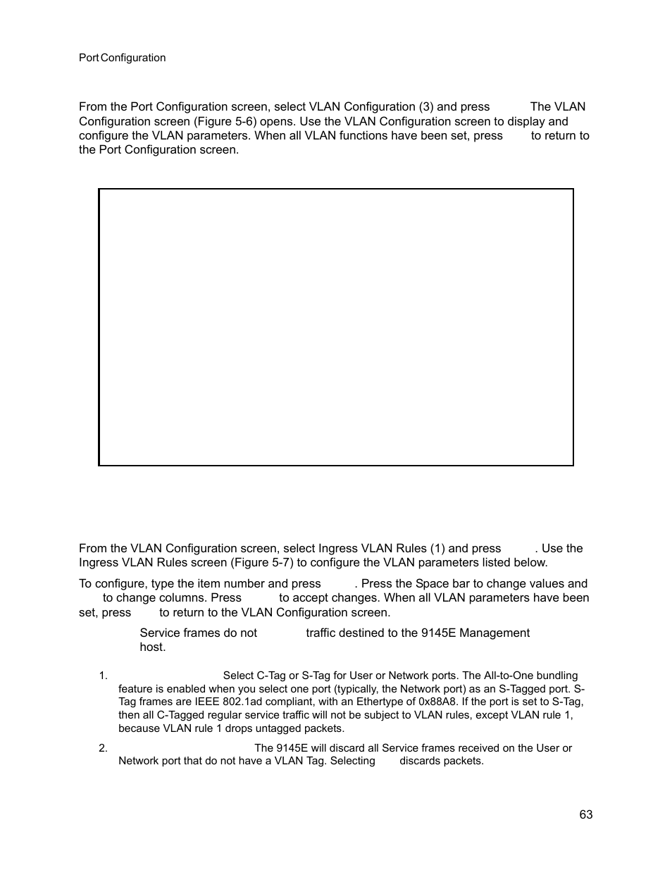 3 vlan configuration, 1 vlan rules, Vlan configuration | Vlan rules | CANOGA PERKINS 9145E NID Software Version 3.1 User Manual | Page 78 / 189