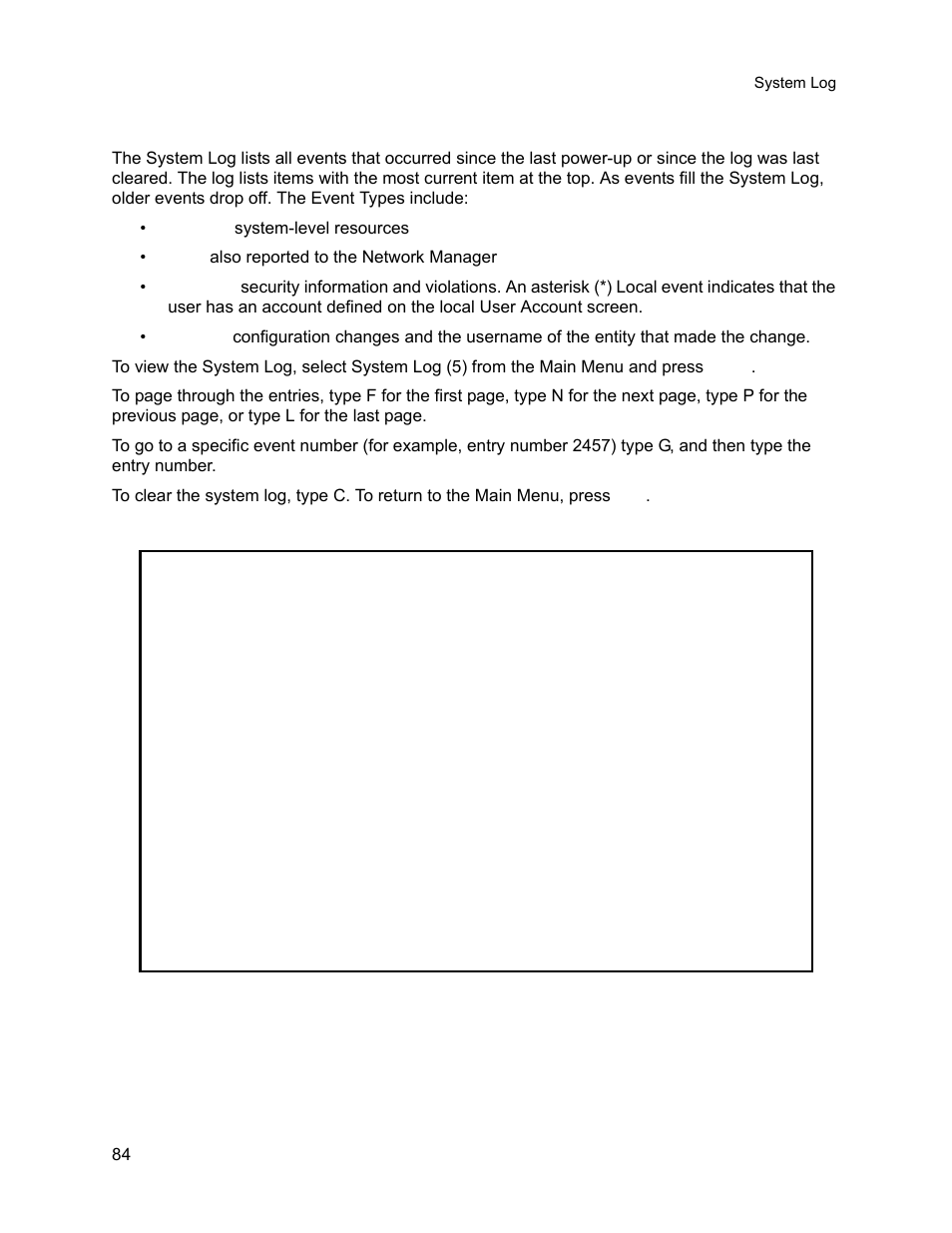 1 system log, System log | CANOGA PERKINS 9145E NID Software Version 3.1 User Manual | Page 99 / 189