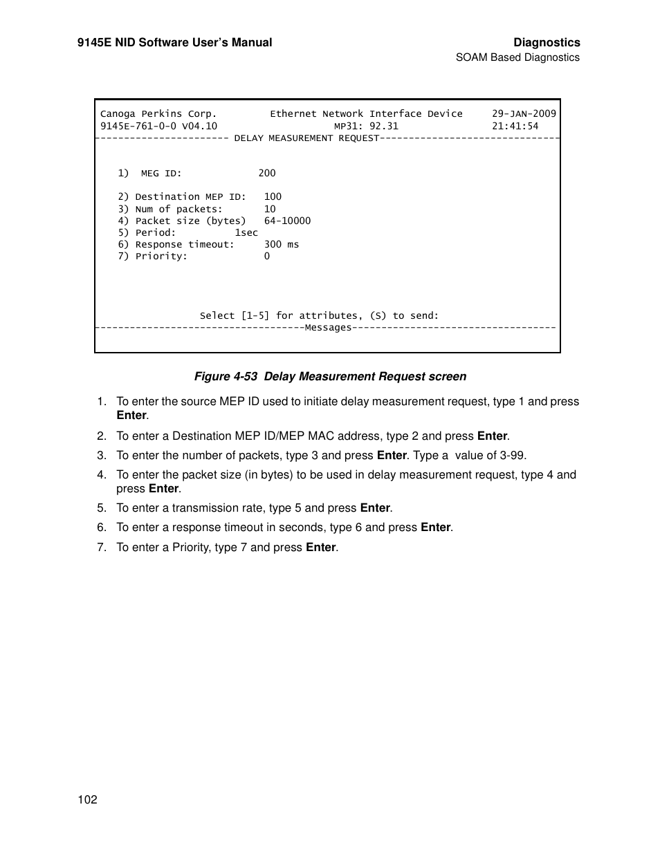 CANOGA PERKINS 9145E NID Software Version 4.10 User Manual | Page 114 / 296