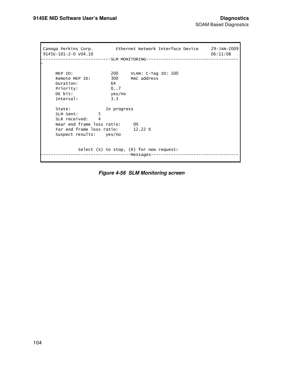 CANOGA PERKINS 9145E NID Software Version 4.10 User Manual | Page 116 / 296