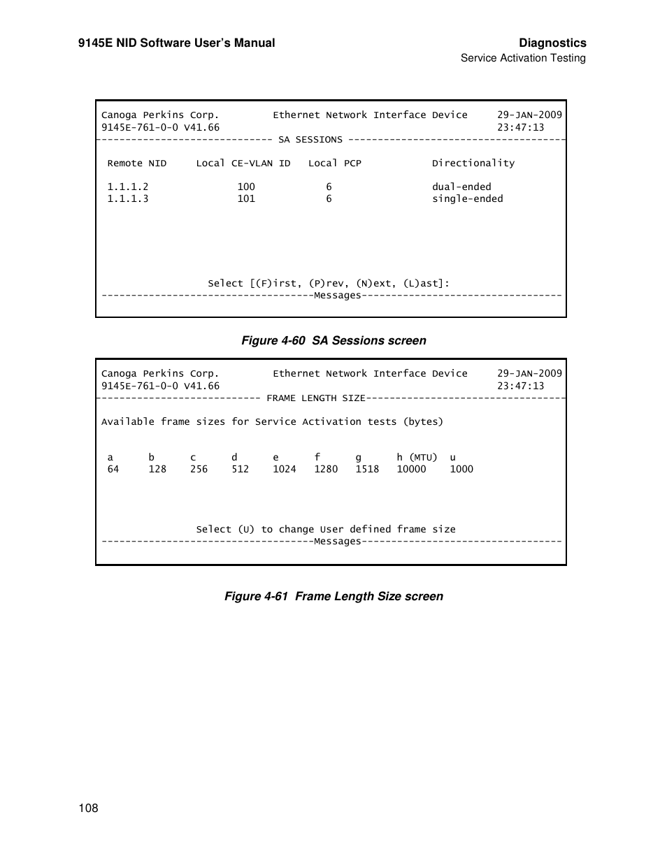 CANOGA PERKINS 9145E NID Software Version 4.10 User Manual | Page 120 / 296