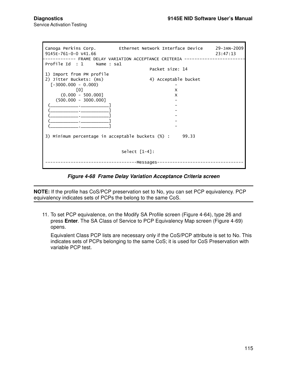 CANOGA PERKINS 9145E NID Software Version 4.10 User Manual | Page 127 / 296