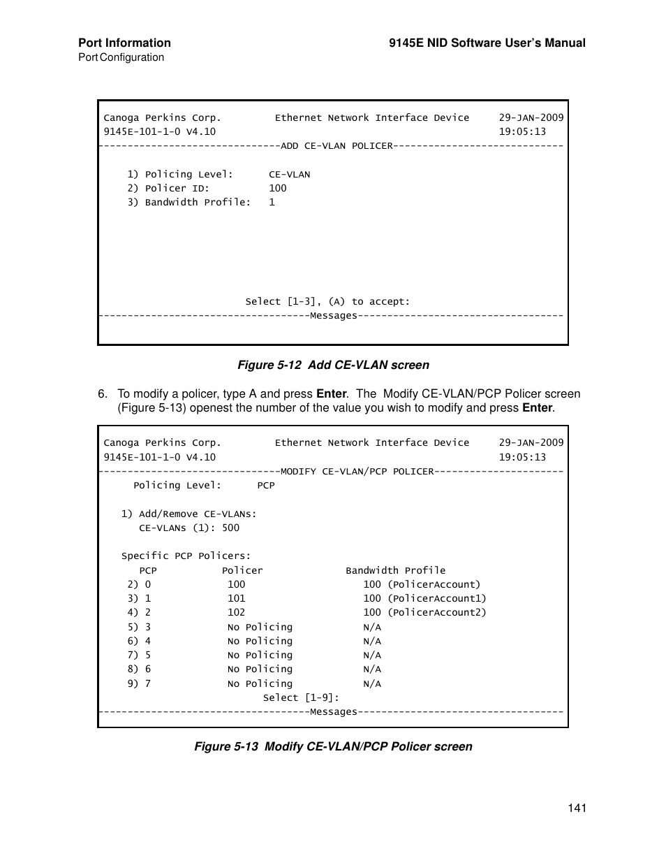 Figure 5-12) | CANOGA PERKINS 9145E NID Software Version 4.10 User Manual | Page 153 / 296