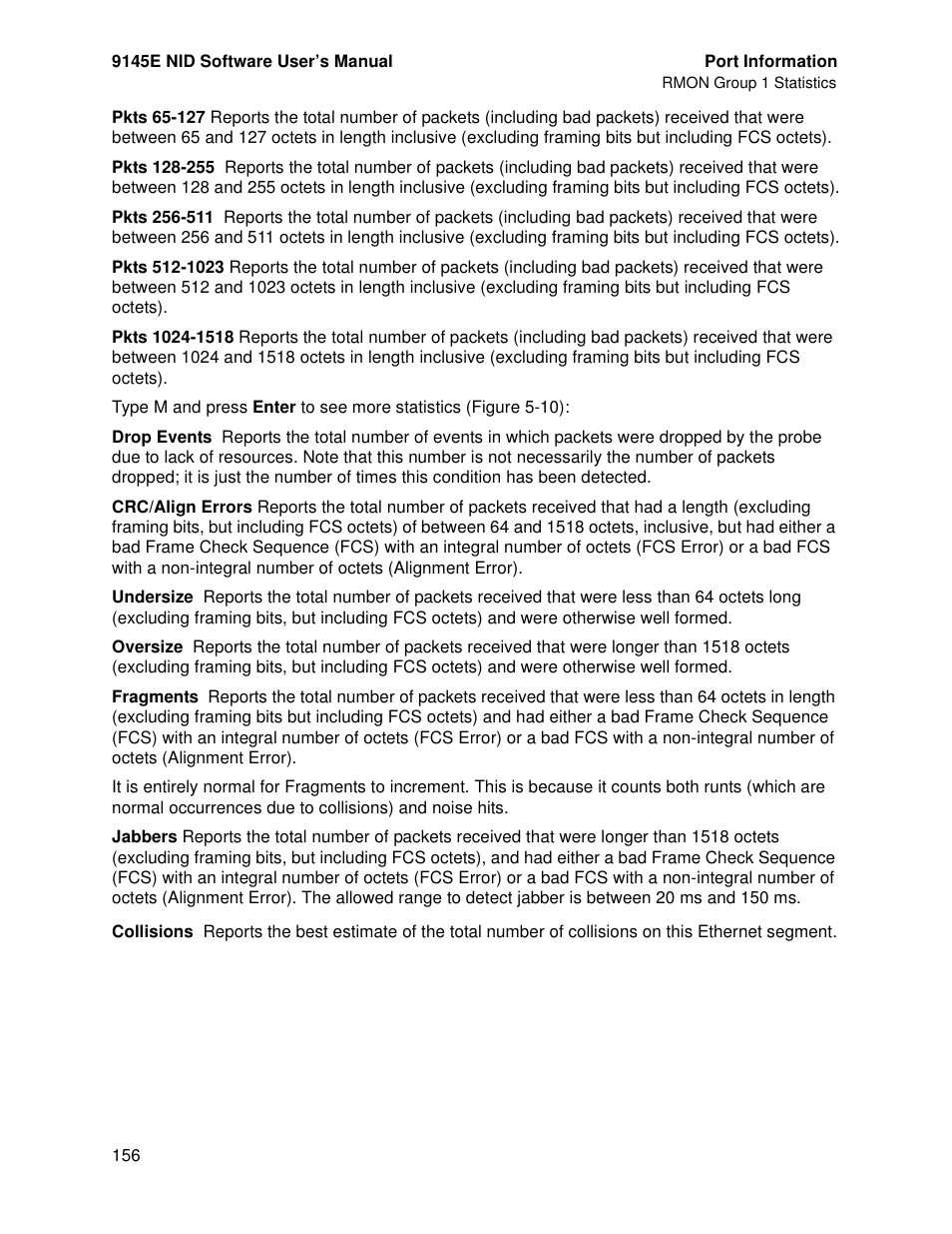 CANOGA PERKINS 9145E NID Software Version 4.10 User Manual | Page 168 / 296