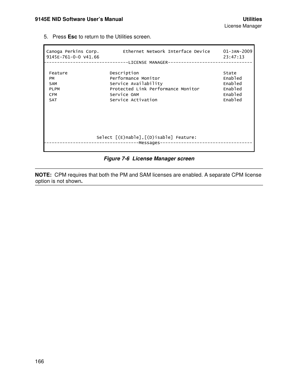 CANOGA PERKINS 9145E NID Software Version 4.10 User Manual | Page 178 / 296