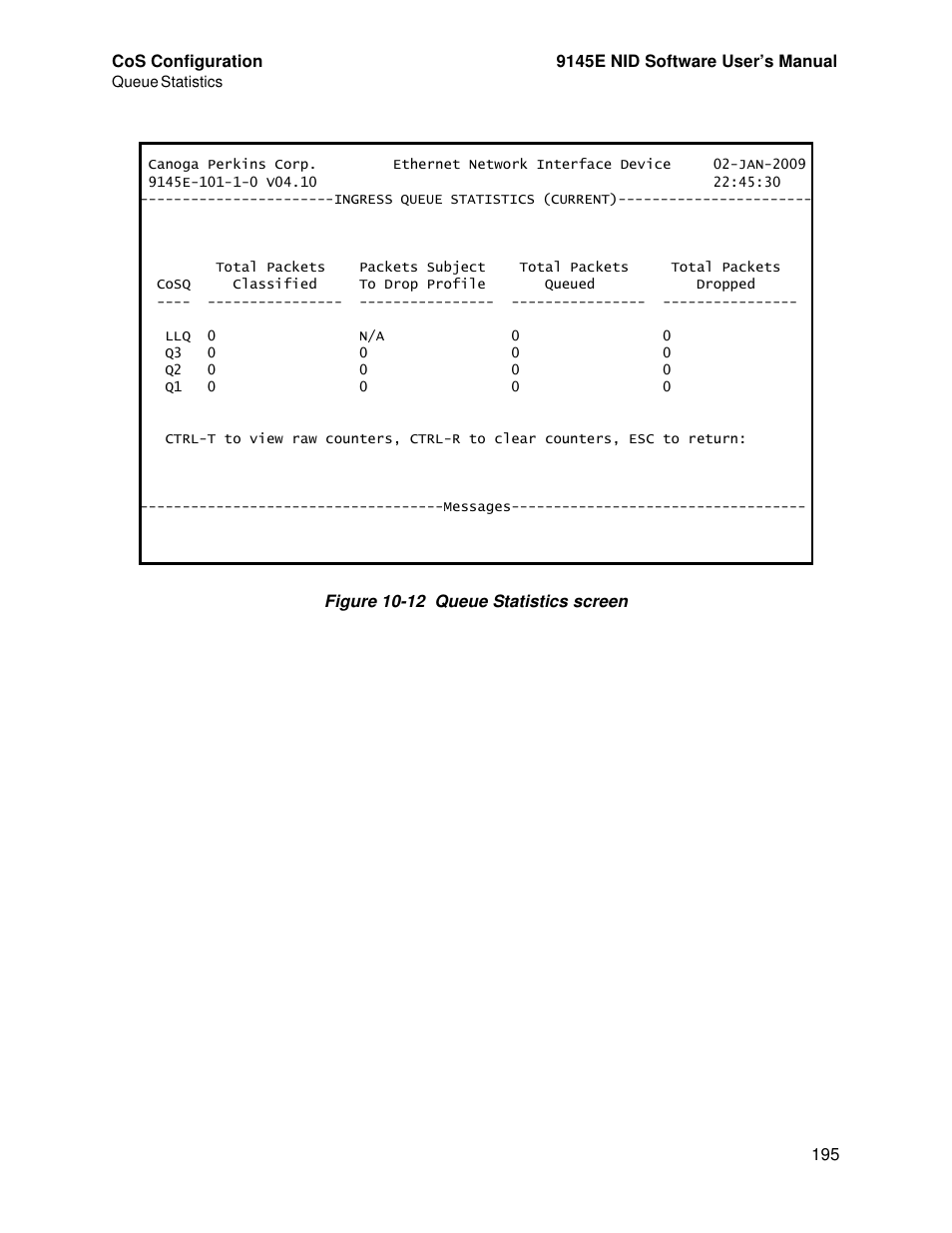CANOGA PERKINS 9145E NID Software Version 4.10 User Manual | Page 207 / 296
