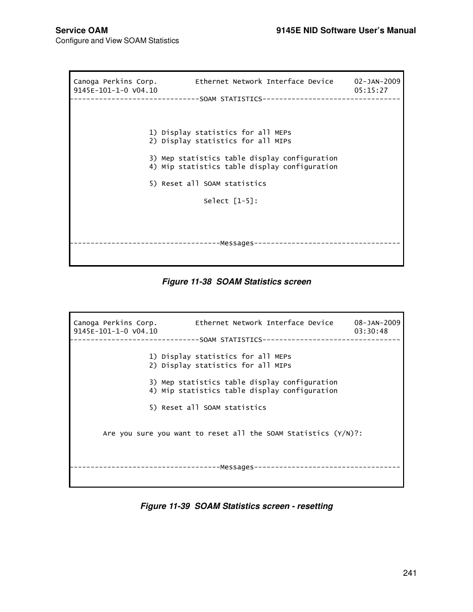 CANOGA PERKINS 9145E NID Software Version 4.10 User Manual | Page 253 / 296