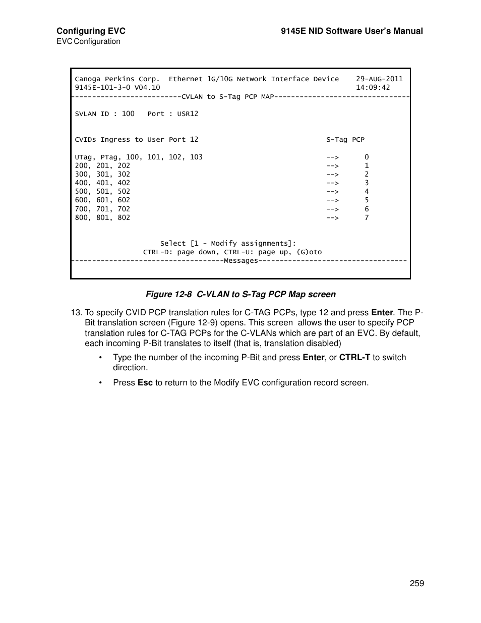 CANOGA PERKINS 9145E NID Software Version 4.10 User Manual | Page 271 / 296