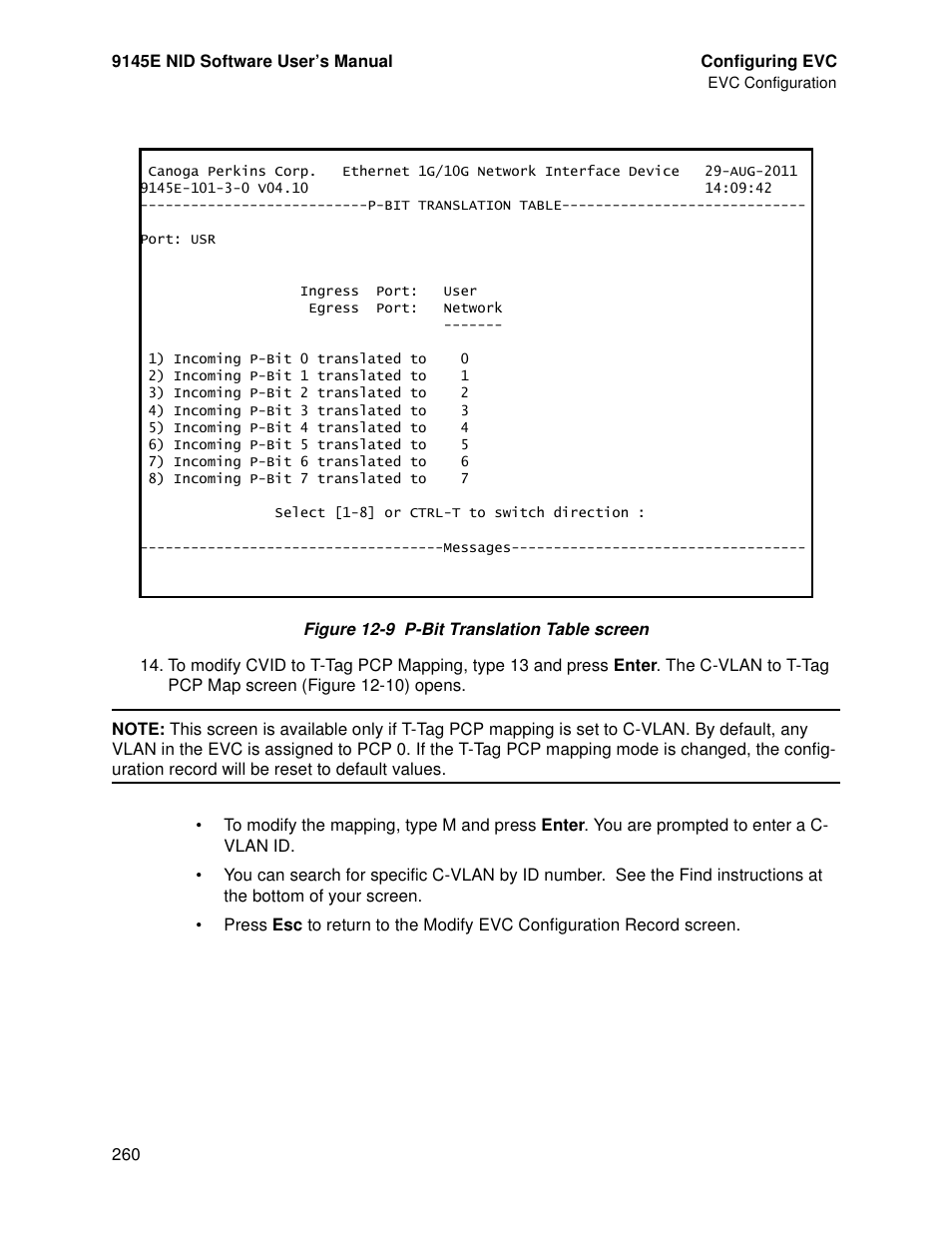 CANOGA PERKINS 9145E NID Software Version 4.10 User Manual | Page 272 / 296