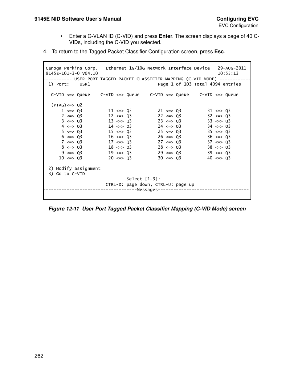 CANOGA PERKINS 9145E NID Software Version 4.10 User Manual | Page 274 / 296
