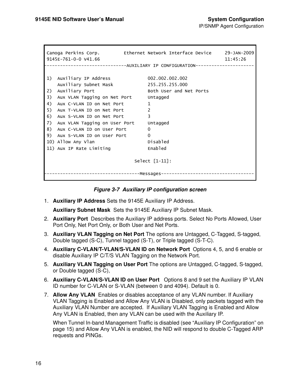 CANOGA PERKINS 9145E NID Software Version 4.10 User Manual | Page 28 / 296