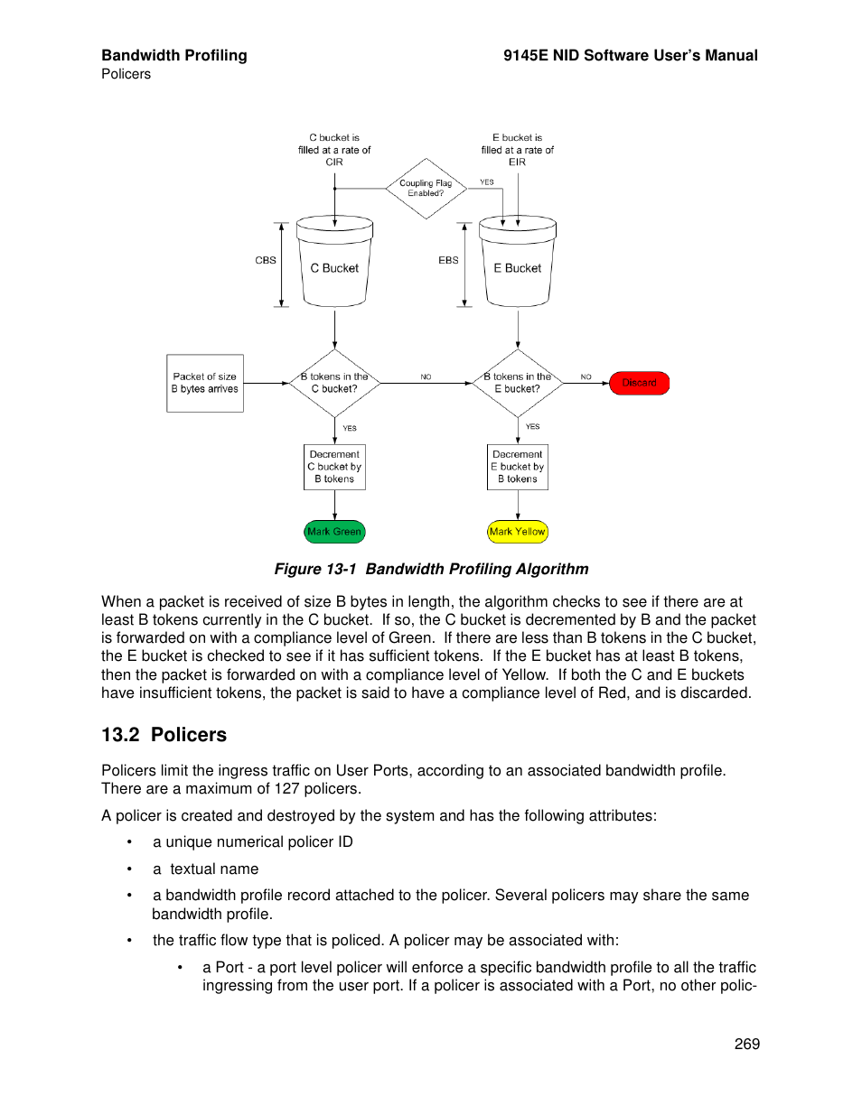 2 policers | CANOGA PERKINS 9145E NID Software Version 4.10 User Manual | Page 281 / 296