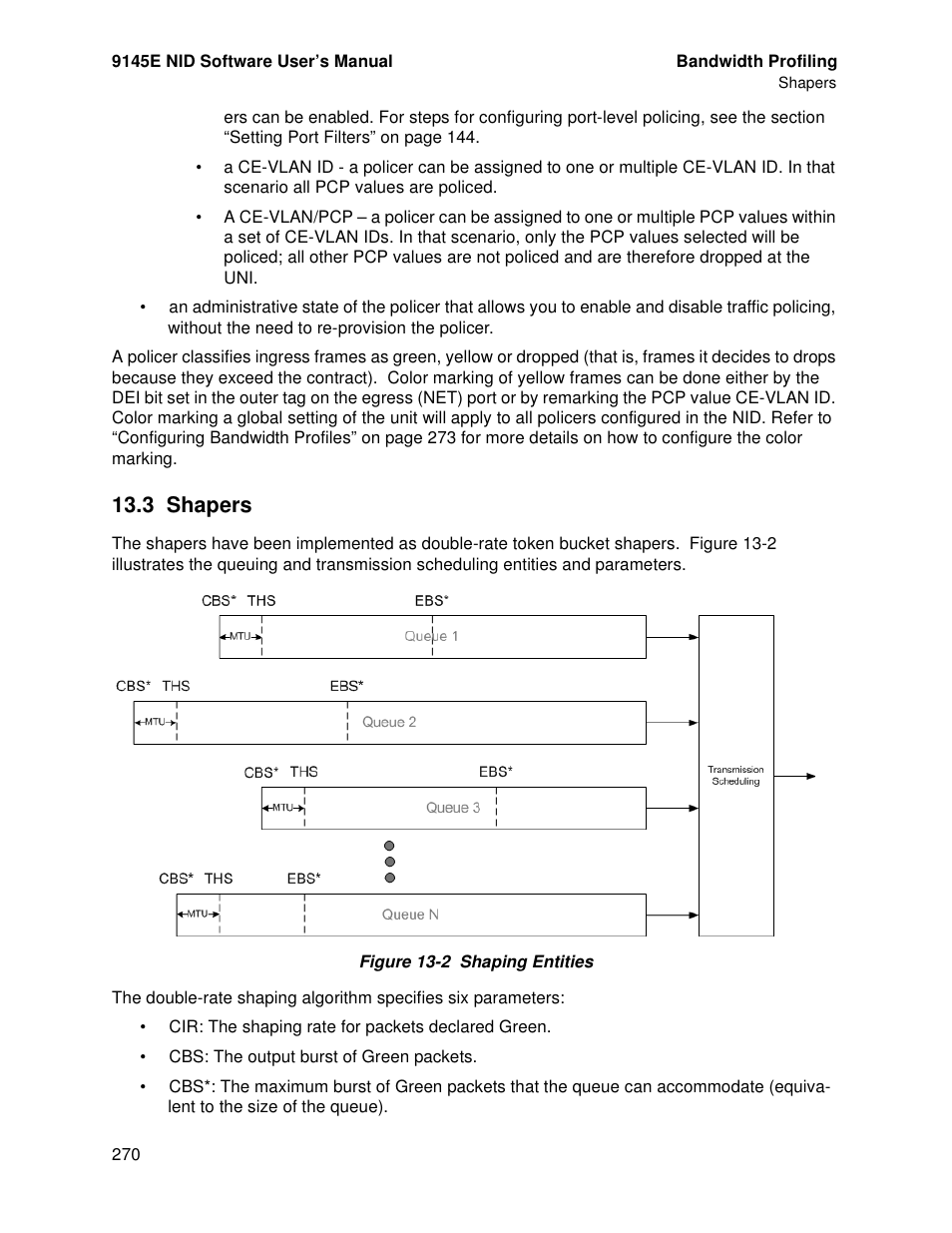 3 shapers | CANOGA PERKINS 9145E NID Software Version 4.10 User Manual | Page 282 / 296