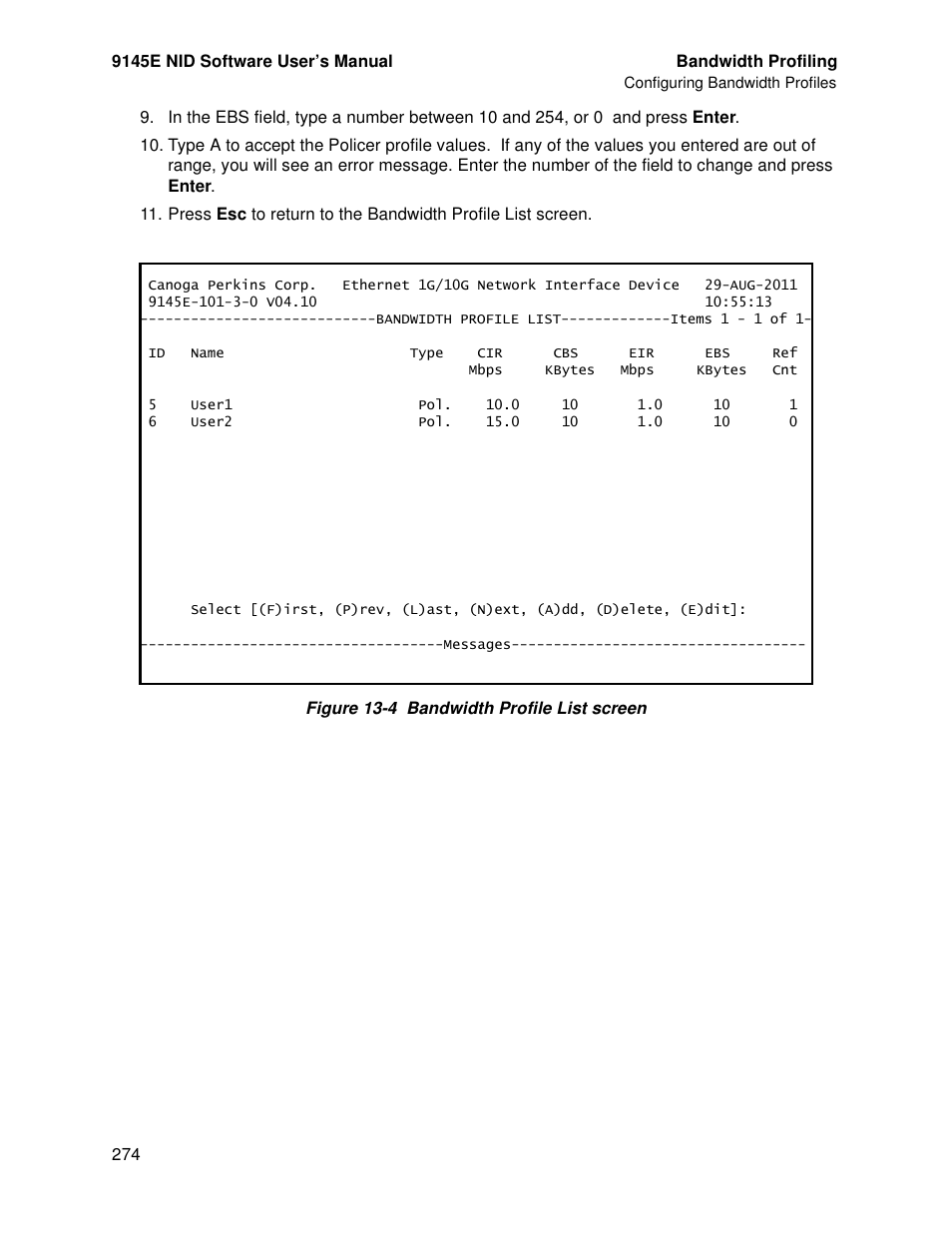 Figure 13-4) | CANOGA PERKINS 9145E NID Software Version 4.10 User Manual | Page 286 / 296