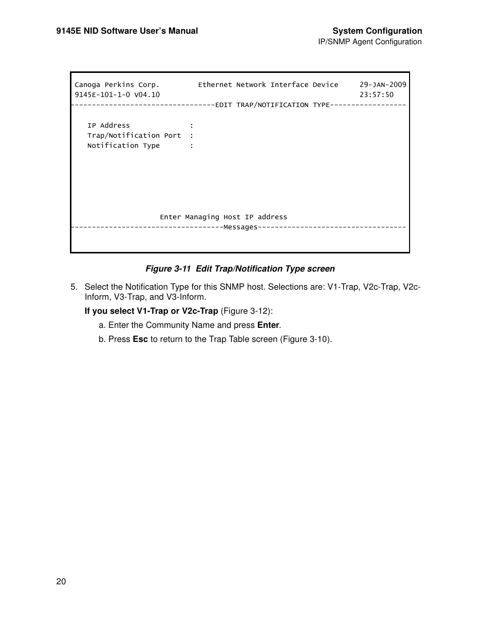 Figure 3-11) | CANOGA PERKINS 9145E NID Software Version 4.10 User Manual | Page 32 / 296