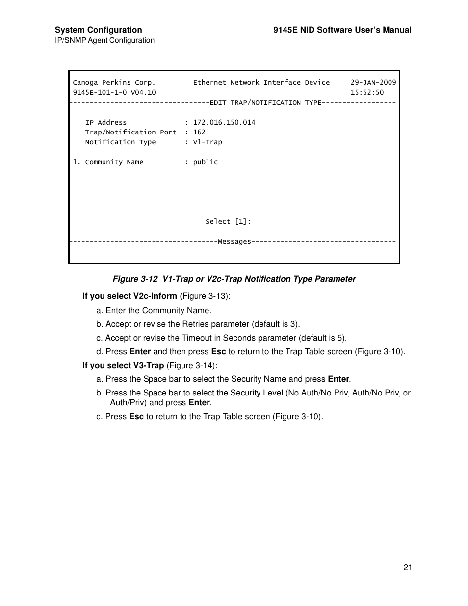 CANOGA PERKINS 9145E NID Software Version 4.10 User Manual | Page 33 / 296