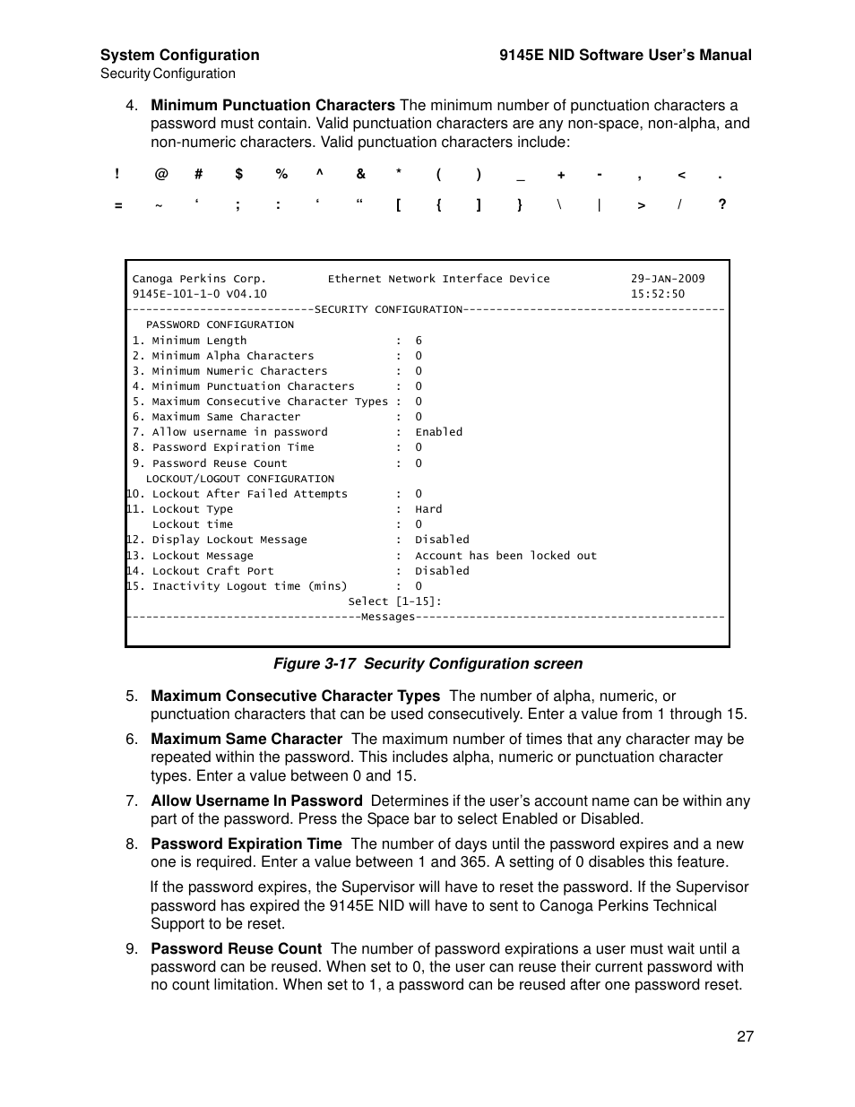 CANOGA PERKINS 9145E NID Software Version 4.10 User Manual | Page 39 / 296