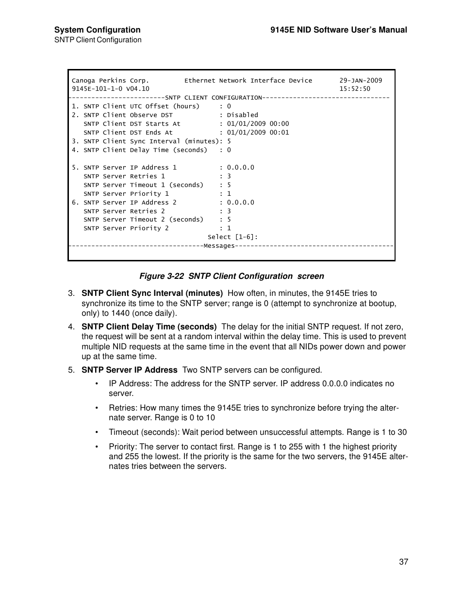 CANOGA PERKINS 9145E NID Software Version 4.10 User Manual | Page 49 / 296