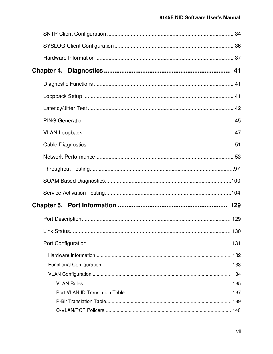 CANOGA PERKINS 9145E NID Software Version 4.10 User Manual | Page 7 / 296