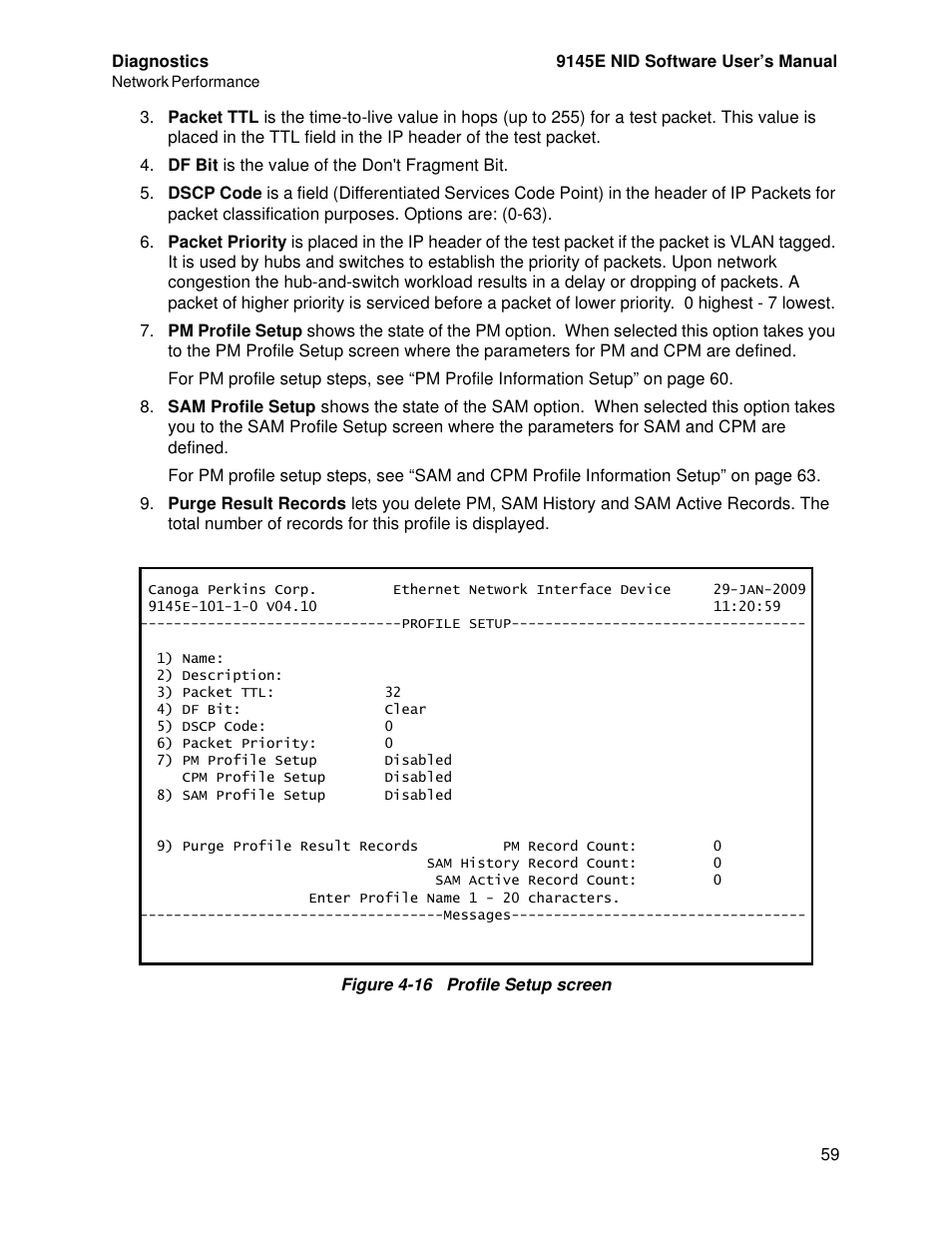 CANOGA PERKINS 9145E NID Software Version 4.10 User Manual | Page 71 / 296