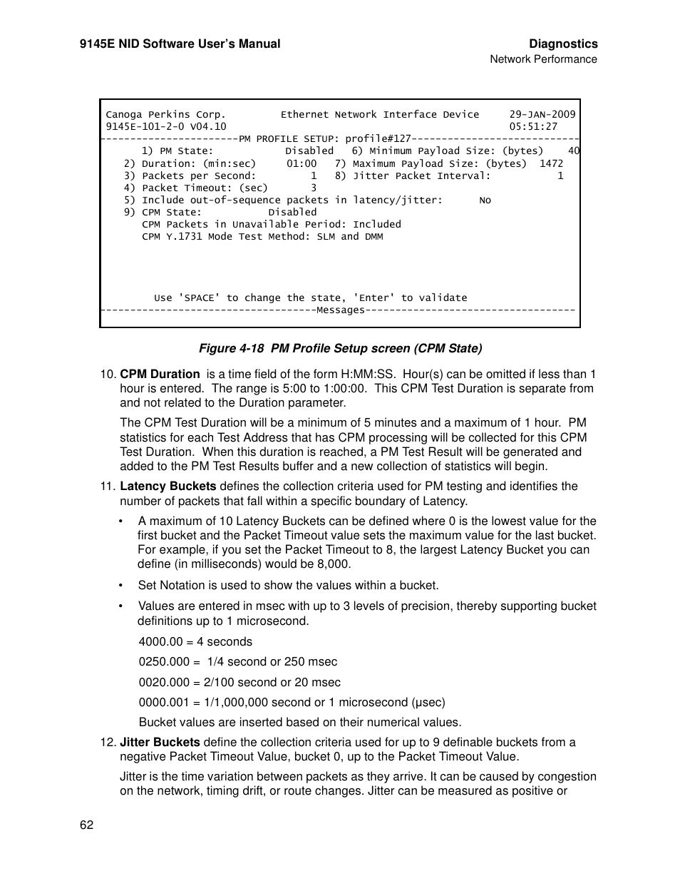 CANOGA PERKINS 9145E NID Software Version 4.10 User Manual | Page 74 / 296