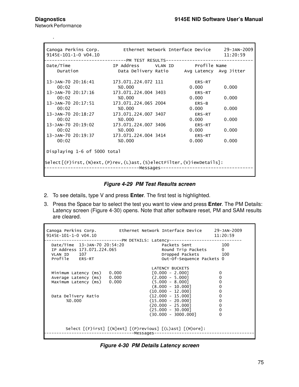 CANOGA PERKINS 9145E NID Software Version 4.10 User Manual | Page 87 / 296