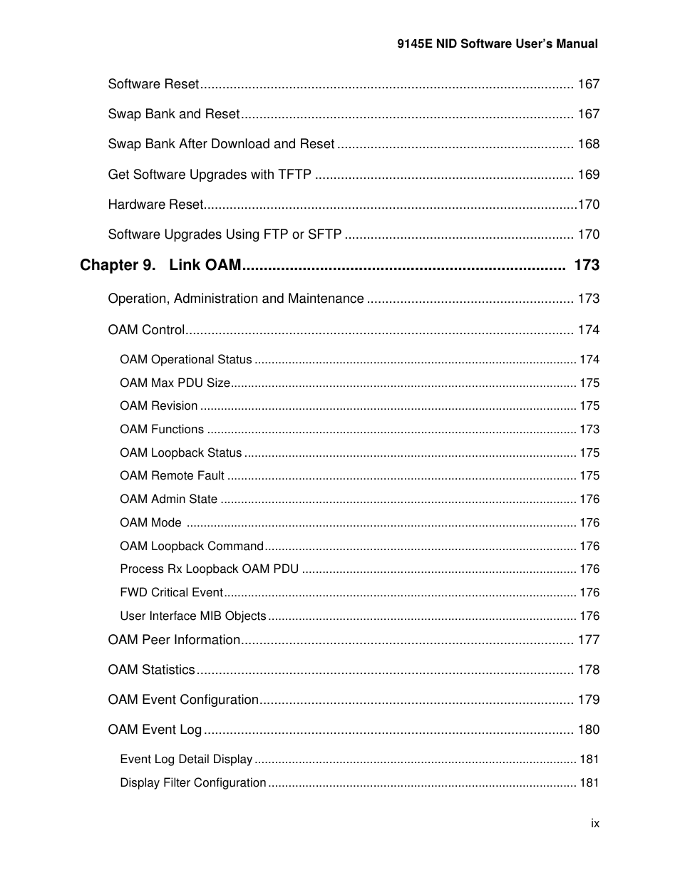 CANOGA PERKINS 9145E NID Software Version 4.10 User Manual | Page 9 / 296