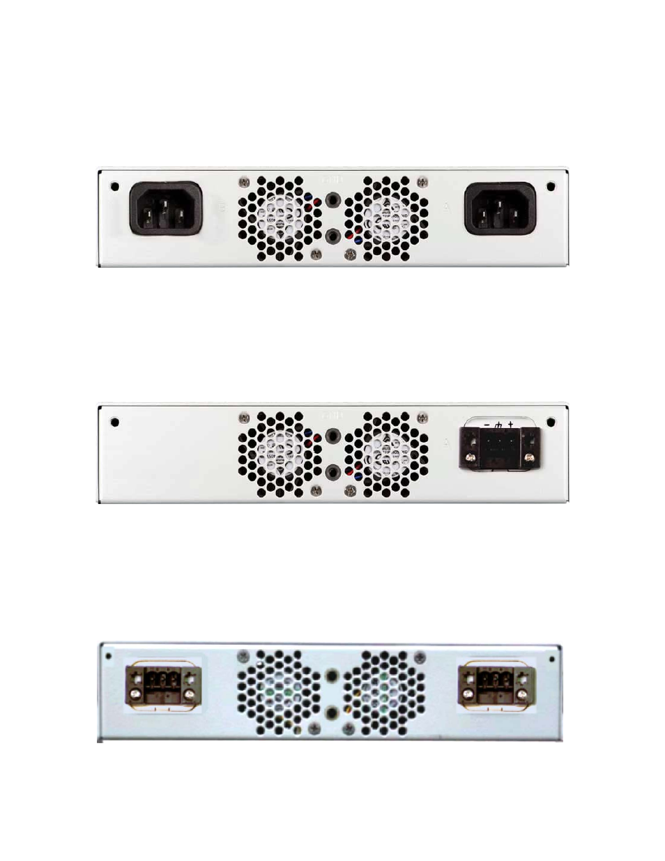 3 redundant ac power base unit, 4 single dc power base unit, 5 redundant dc power base unit | CANOGA PERKINS 9145E10G Network Interface Device Hardware User Manual | Page 22 / 55