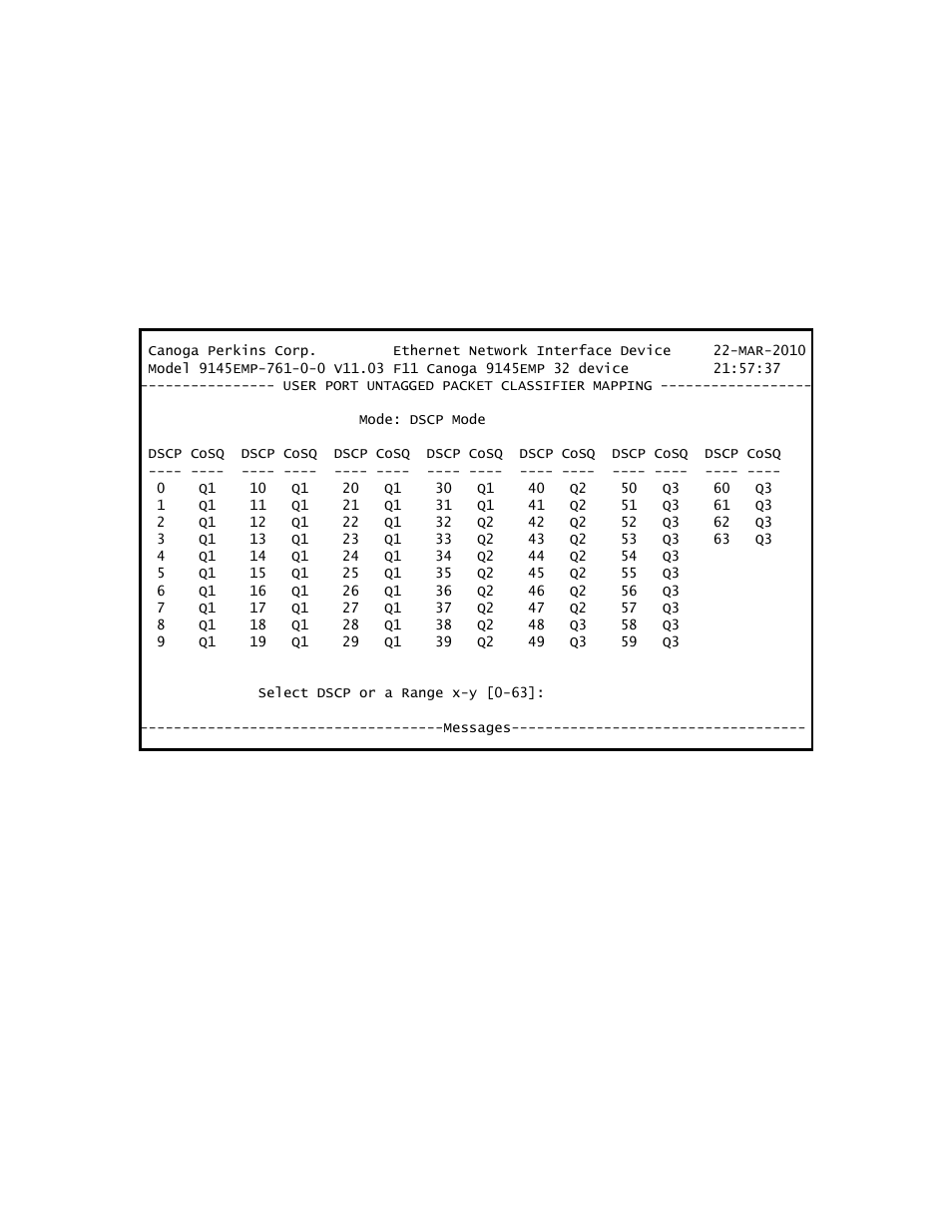 CANOGA PERKINS 9145EMP NID Software Version 3.1 User Manual | Page 125 / 202