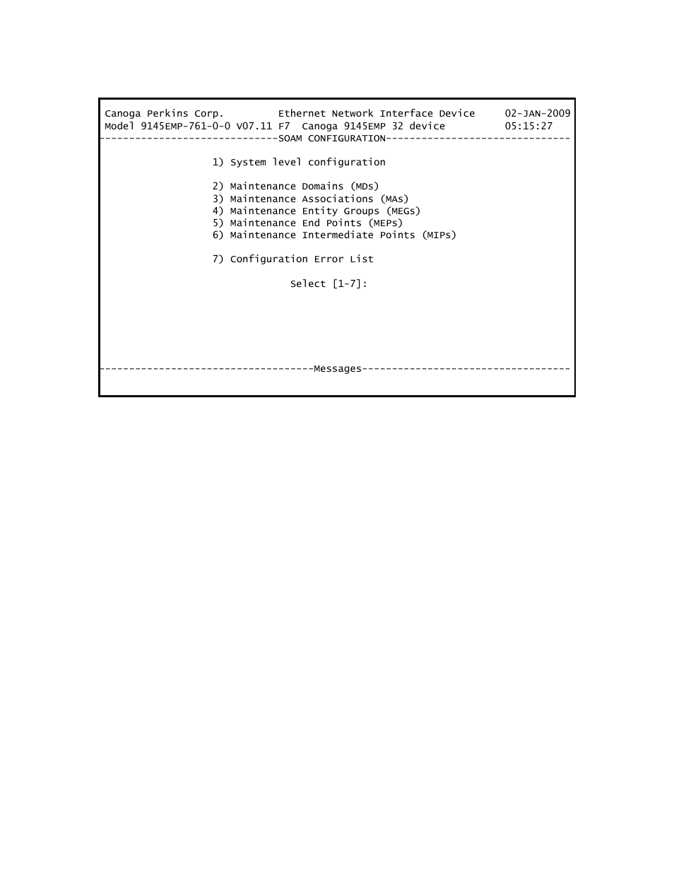 CANOGA PERKINS 9145EMP NID Software Version 3.1 User Manual | Page 145 / 202