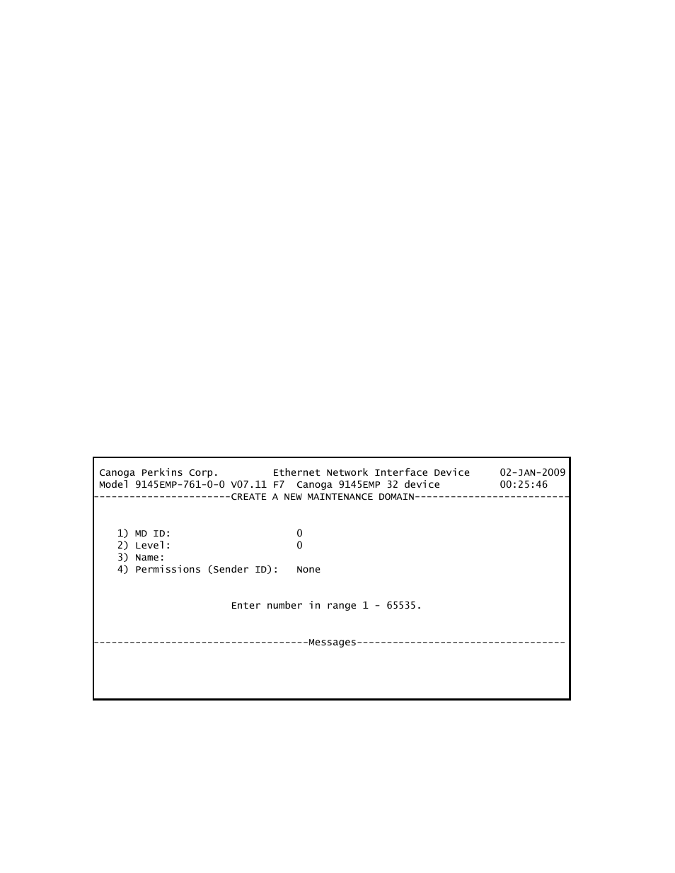 CANOGA PERKINS 9145EMP NID Software Version 3.1 User Manual | Page 149 / 202