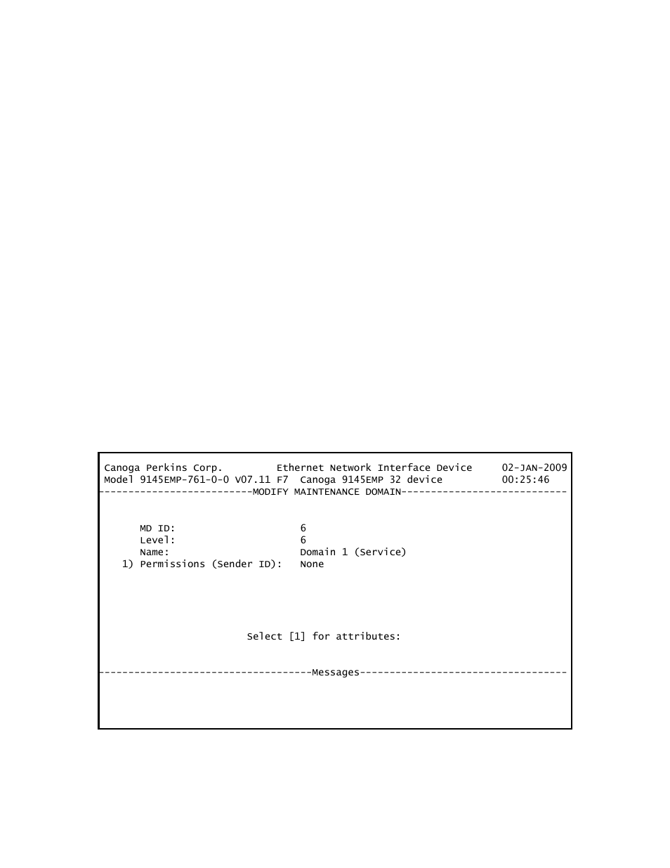CANOGA PERKINS 9145EMP NID Software Version 3.1 User Manual | Page 150 / 202