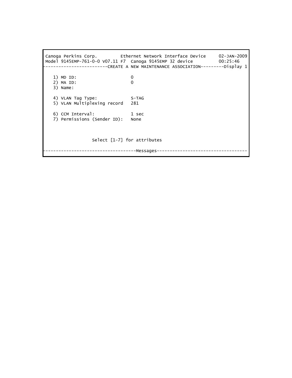3 delete a maintenance association, 4 modify a maintenance association | CANOGA PERKINS 9145EMP NID Software Version 3.1 User Manual | Page 153 / 202
