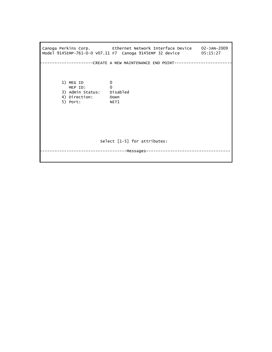 3 delete a maintenance end point, 4 modify a maintenance end point | CANOGA PERKINS 9145EMP NID Software Version 3.1 User Manual | Page 162 / 202