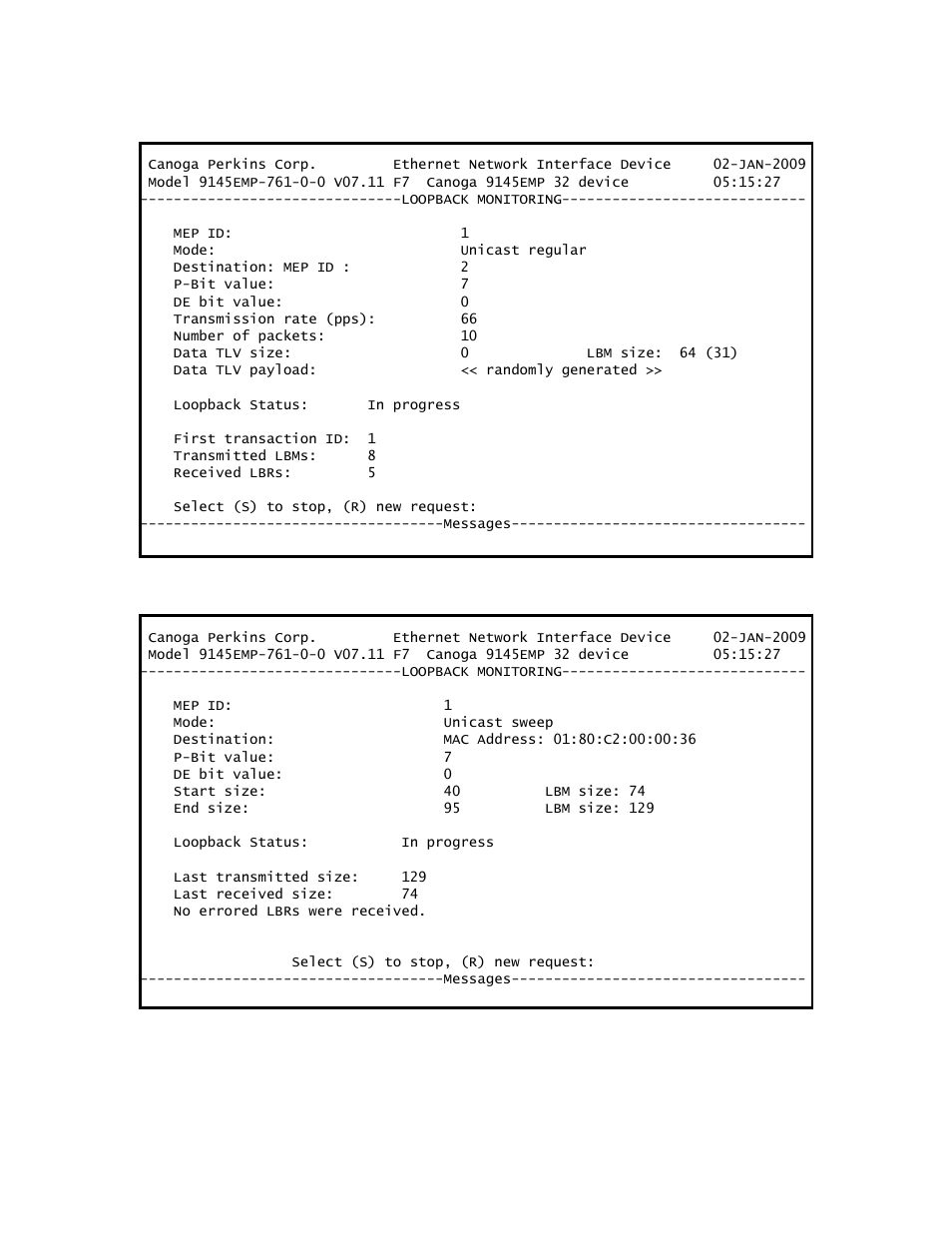 CANOGA PERKINS 9145EMP NID Software Version 3.1 User Manual | Page 173 / 202