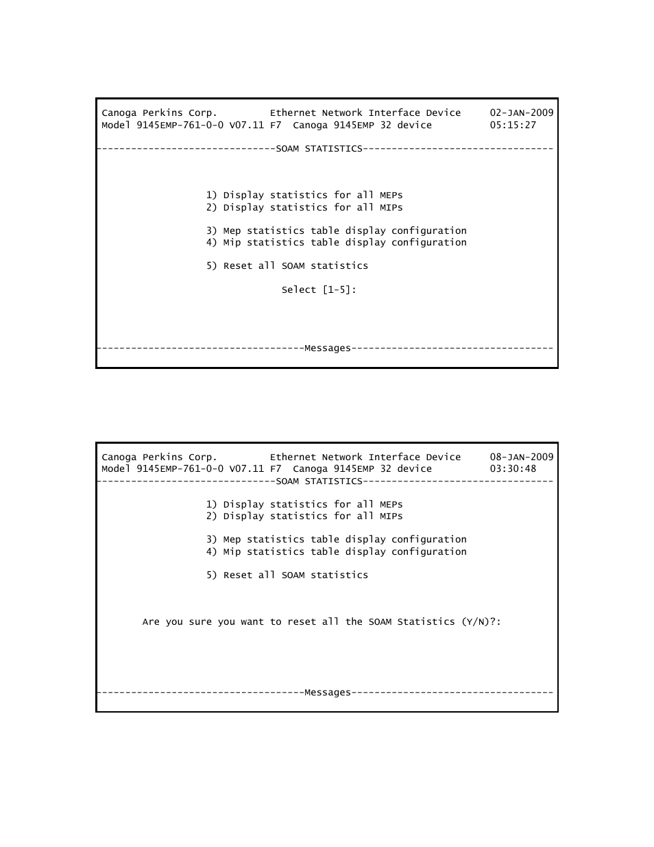 CANOGA PERKINS 9145EMP NID Software Version 3.1 User Manual | Page 181 / 202