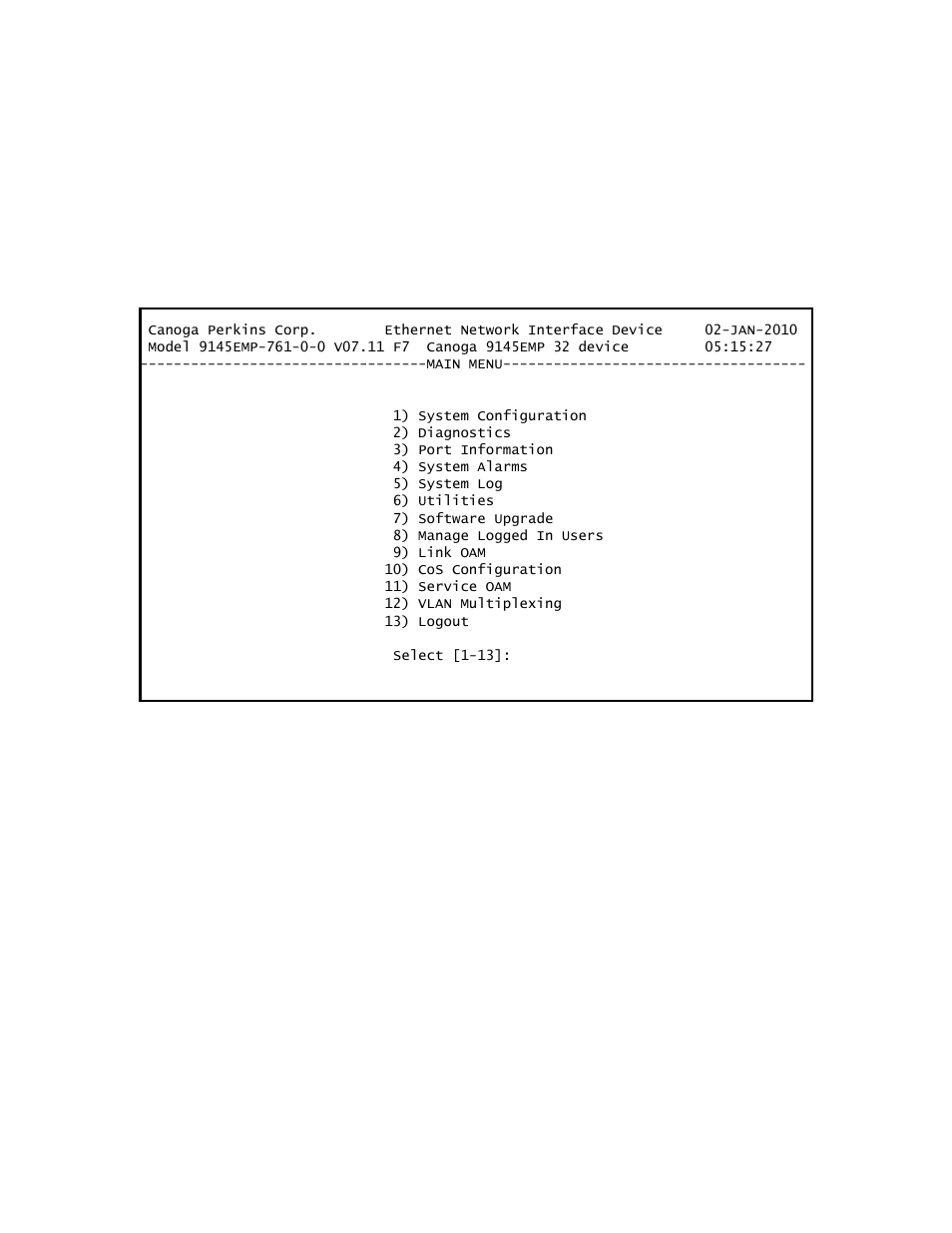 2 vlan multiplexing configuration | CANOGA PERKINS 9145EMP NID Software Version 3.1 User Manual | Page 193 / 202