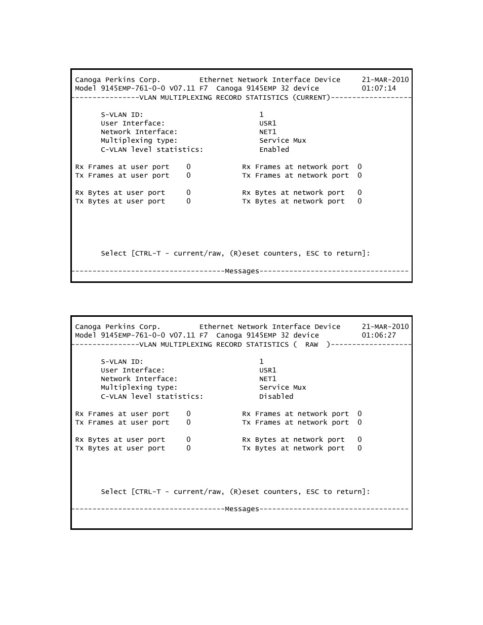 CANOGA PERKINS 9145EMP NID Software Version 3.1 User Manual | Page 198 / 202