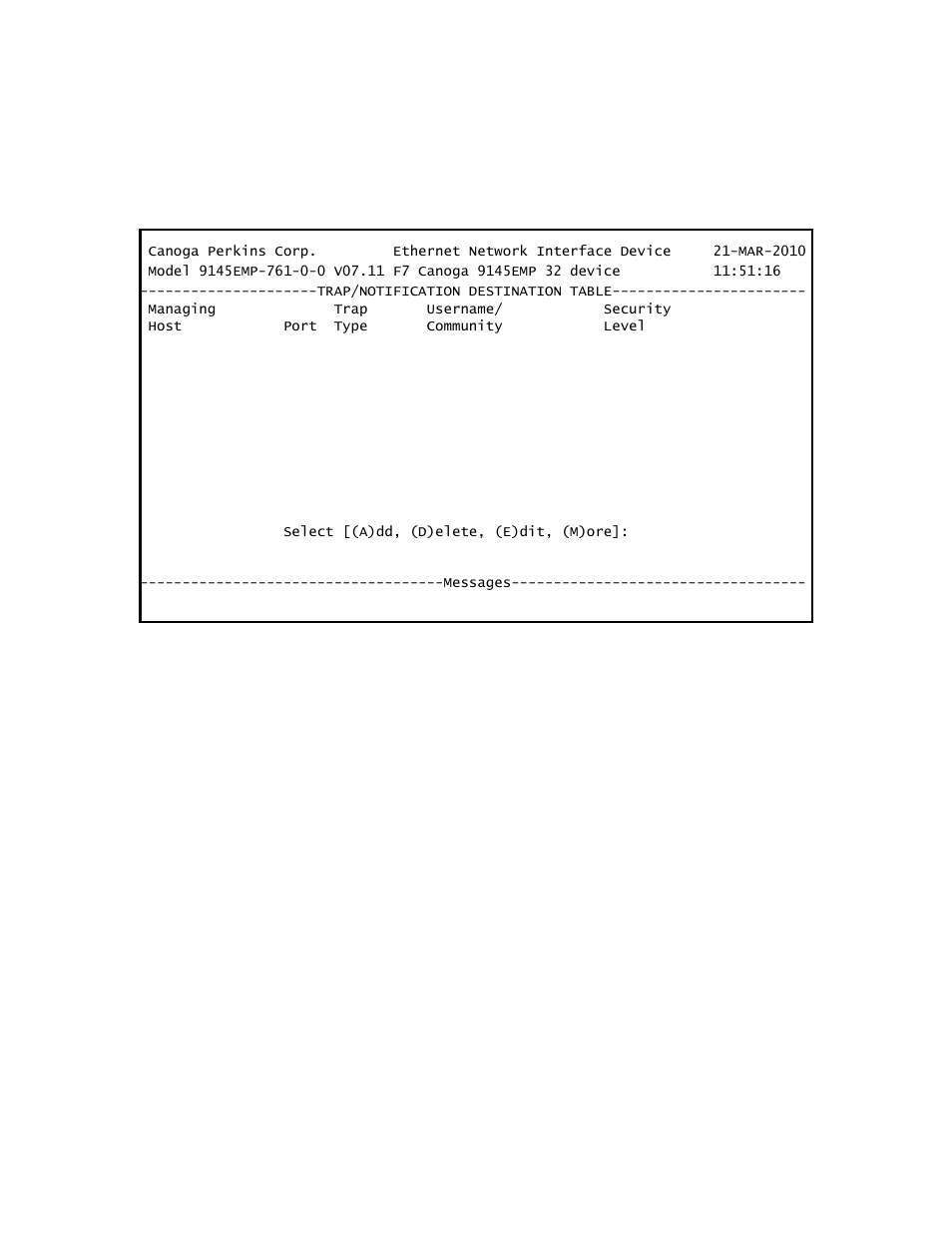 CANOGA PERKINS 9145EMP NID Software Version 3.1 User Manual | Page 30 / 202