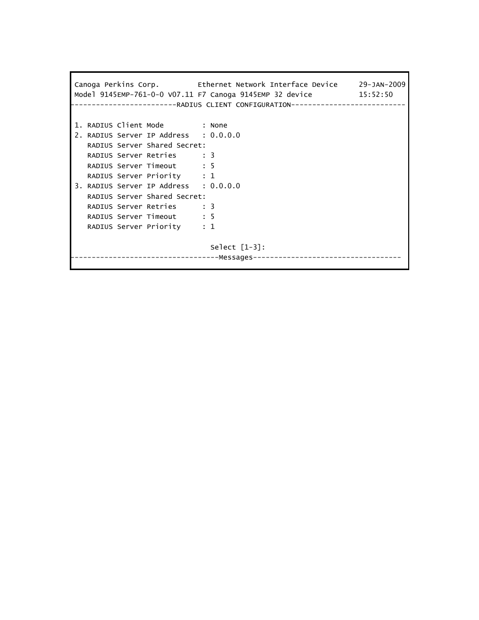 7 sntp client configuration | CANOGA PERKINS 9145EMP NID Software Version 3.1 User Manual | Page 48 / 202