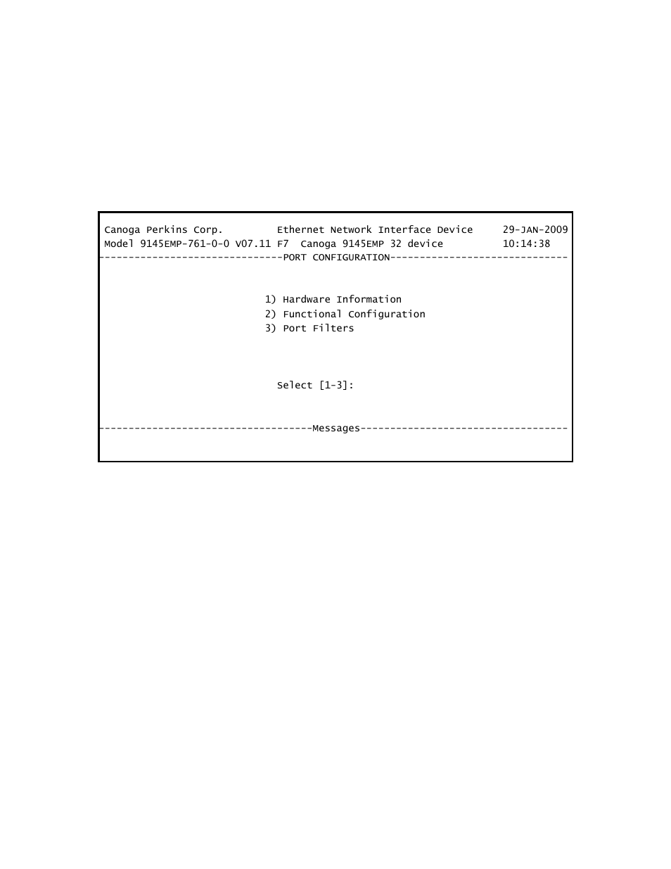 2 port configuration | CANOGA PERKINS 9145EMP NID Software Version 3.1 User Manual | Page 63 / 202
