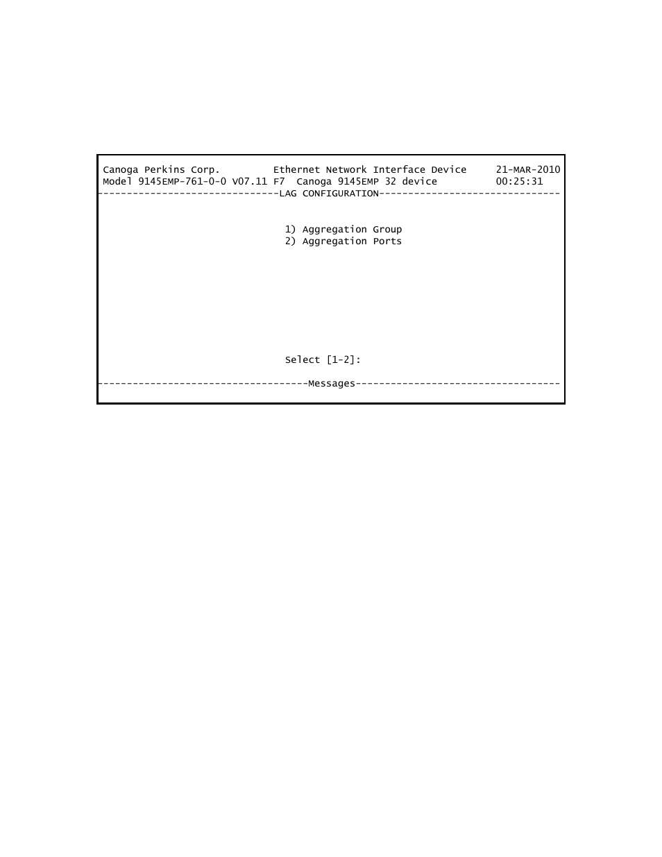 CANOGA PERKINS 9145EMP NID Software Version 3.1 User Manual | Page 77 / 202