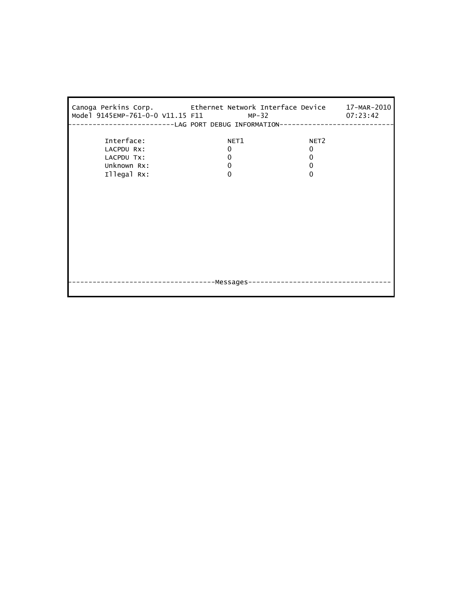 CANOGA PERKINS 9145EMP NID Software Version 3.1 User Manual | Page 87 / 202