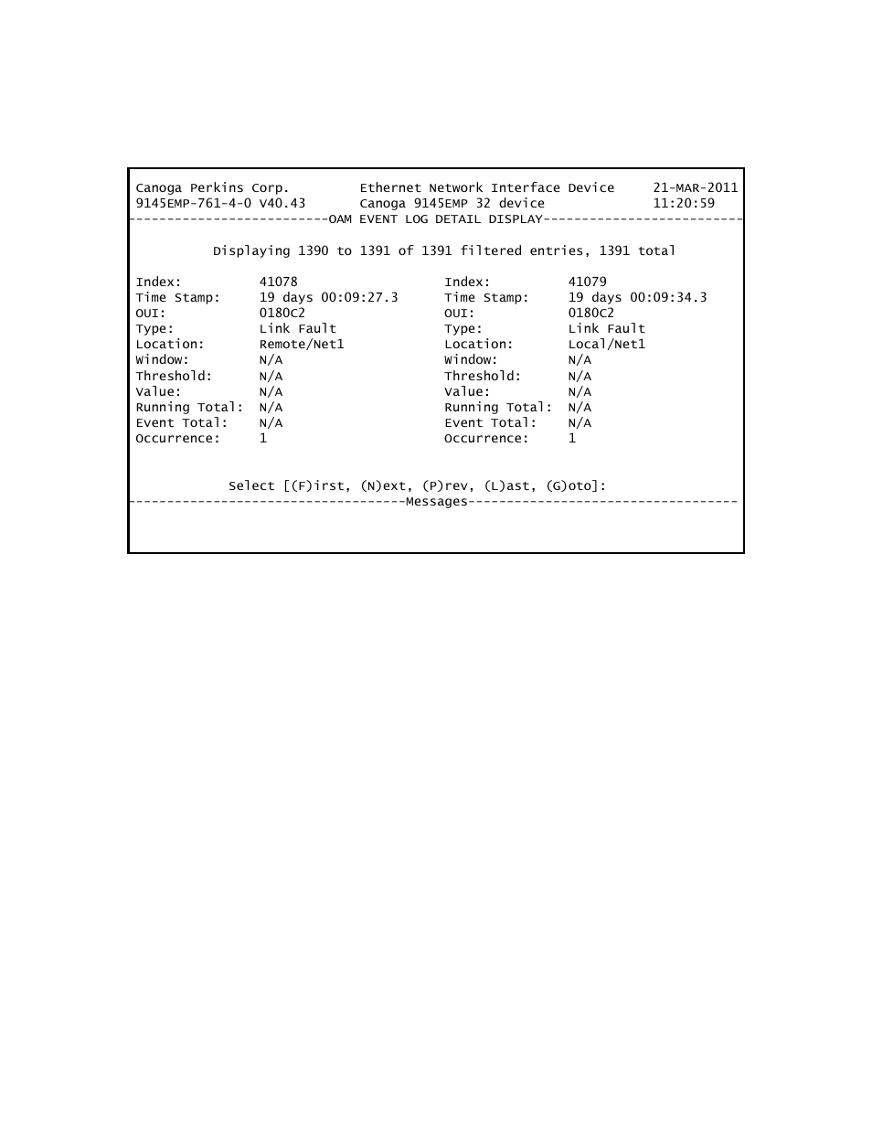 2 display filter configuration, Figure 9-7), Figure 9-7 | CANOGA PERKINS 9145EMP NID Software Version 4.0 User Manual | Page 120 / 229