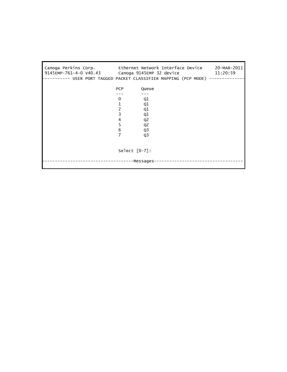 CANOGA PERKINS 9145EMP NID Software Version 4.0 User Manual | Page 127 / 229