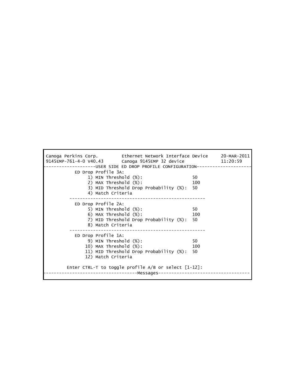 CANOGA PERKINS 9145EMP NID Software Version 4.0 User Manual | Page 137 / 229