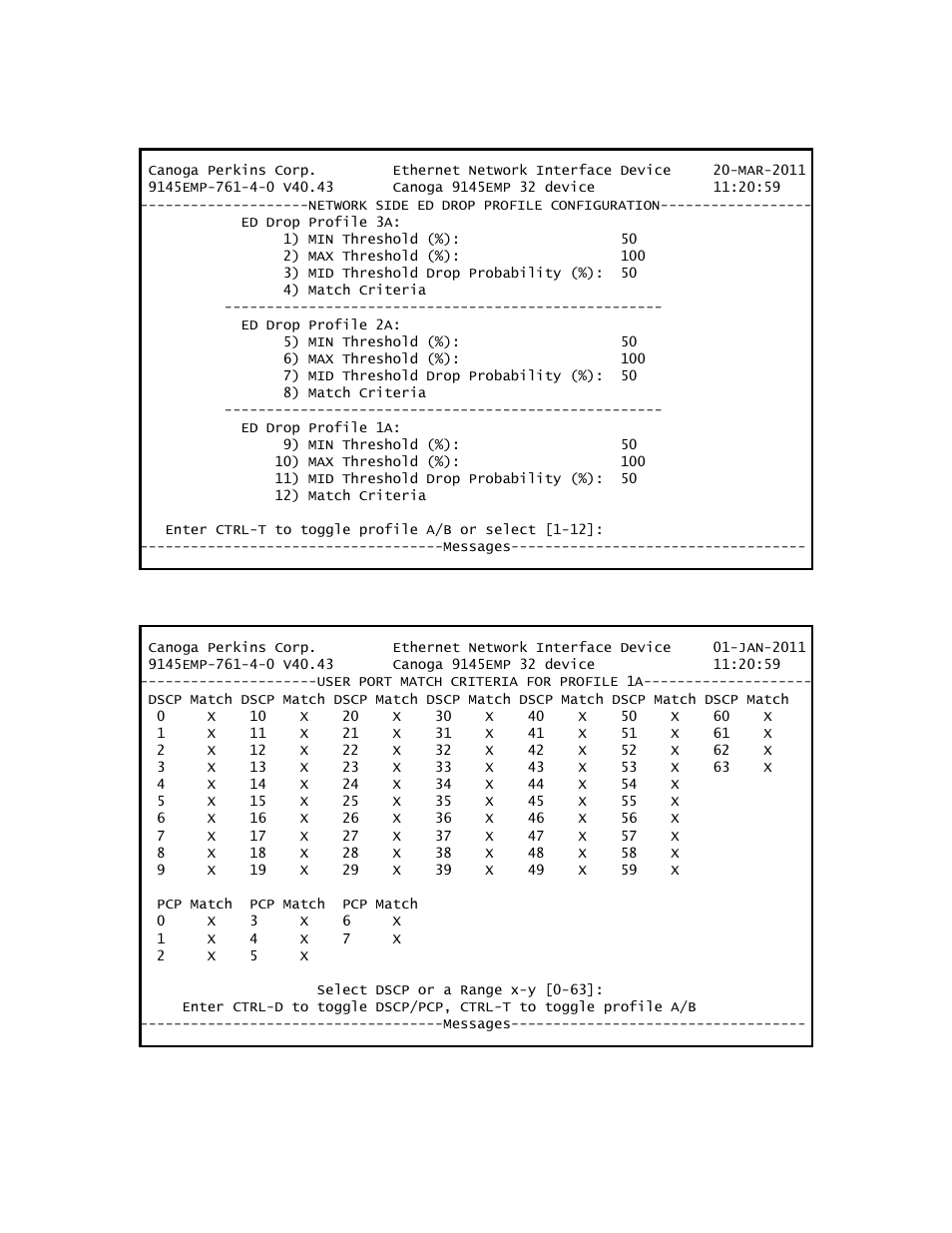 CANOGA PERKINS 9145EMP NID Software Version 4.0 User Manual | Page 138 / 229