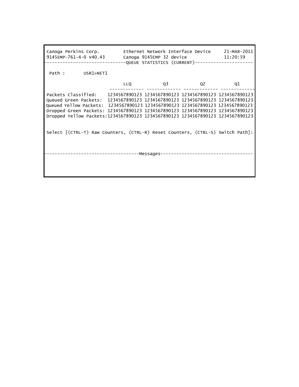 CANOGA PERKINS 9145EMP NID Software Version 4.0 User Manual | Page 140 / 229